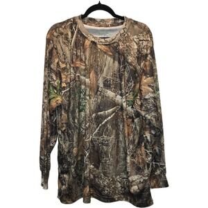Rustic Ridge Realtree Edge Camo Long Sleeve Shirt Mens 2XL Hunting Mesh Tee